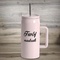 Różowy kubek termiczny 1200 ml ze stali nierdzewnej z Twoim nadrukiem