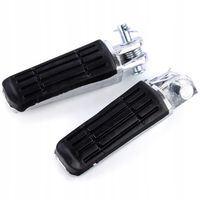 Podnóżki motocyklowe uniwersalne podnóżek aluminium guma srebrne czarne