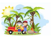 60X40CM WYCIECZKA SAFARI OBRAZ