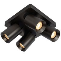 Downlight LAMPA sufitowa NIGEL 09929/20/16 Lucide metalowa OPRAWA regulowane reflektorki plafoniera czarna