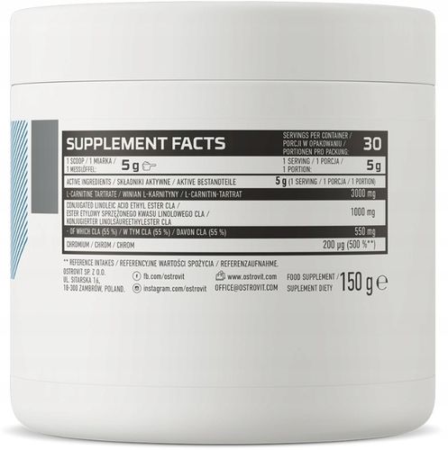 Ostrovit 3C CLA carnitine chromium malinowa z miętą odchudzanie 150 g na Arena.pl