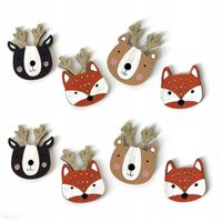 DREWNIANE LISKI I MISIE 8 SZT MULTIKOLOR DPDN-193 DP CRAFT