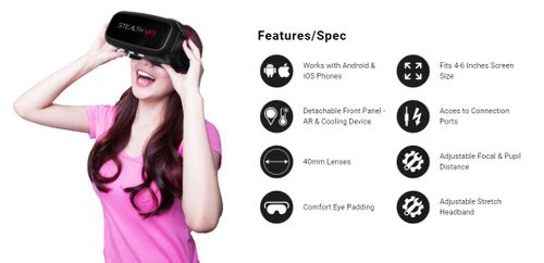 Stealth VR Okulary Gogle 3D + Pilot + słuchawki na Arena.pl