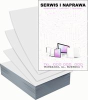Ulotki A5 reklamowe firmowe 100 szt różne wzory SERWIS KOMPUTEROWY
