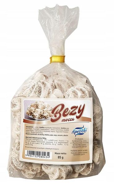 APETITKI PACZKOWANE BEZY MOCCA 85G zdjęcie 1