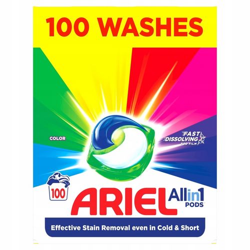 Ariel All-in-1 PODS Kapsułki do prania Color Clean 100 prań na Arena.pl