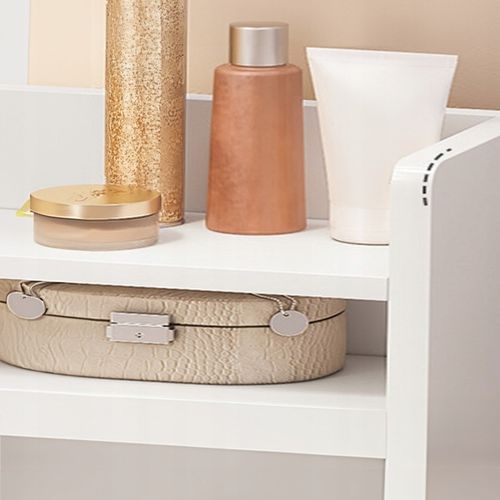 TOALETKA KOSMETYCZNA Z LUSTREM MAKIJAŻ BIAŁA DUŻA SKANDYNAWSKA LOFT na Arena.pl