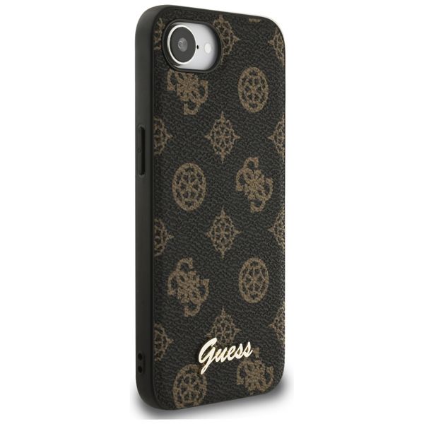etui guess peony script logo magsafe do  iphone 16e czarny zdjęcie 4