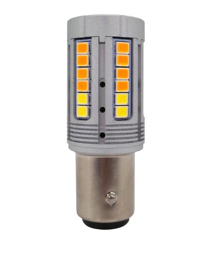żarówka P21/5W LED BAY15D 12-24V 21/5W biało-pomarańczowa bez błędu 100% CANBUS na Arena.pl