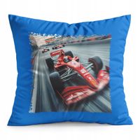 PODUSZKA NIEBIESKA PREZENT - BOLID F1 WYŚCIGI SPORT