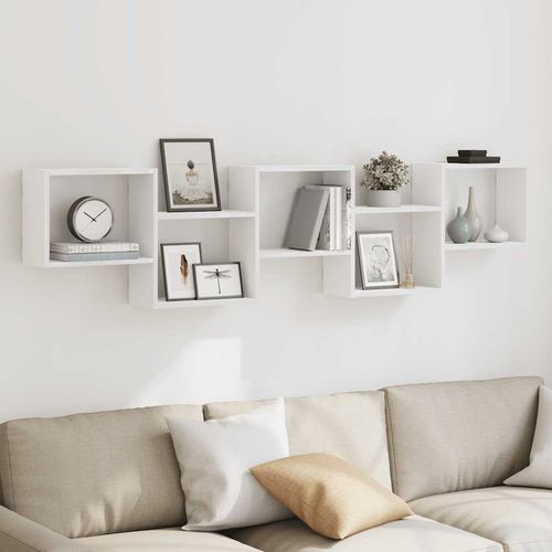 Półka ścienna kostka, 5 przegrodami, biała na Arena.pl