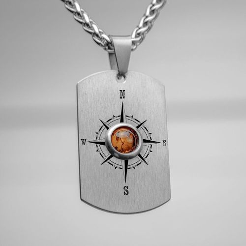 Nieśmiertelnik Tytanowy Naszyjnik Męski z GRAWEREM + ŁAŃCUSZEK i OPAKOWANIE na Arena.pl