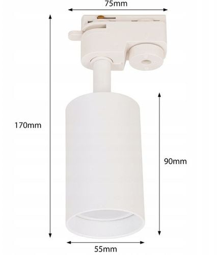 Reflektor szynowy LED lampa na żarówkę 8x GU10 + szynoprzewód 2m na Arena.pl