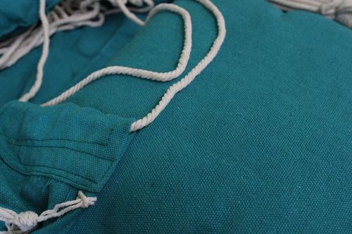 KRZESŁO BRAZYLIJSKIE FOTEL WISZĄCY BRAZYLIJSKI HUŚTAWKA HAMAK BALKON TURKUS na Arena.pl