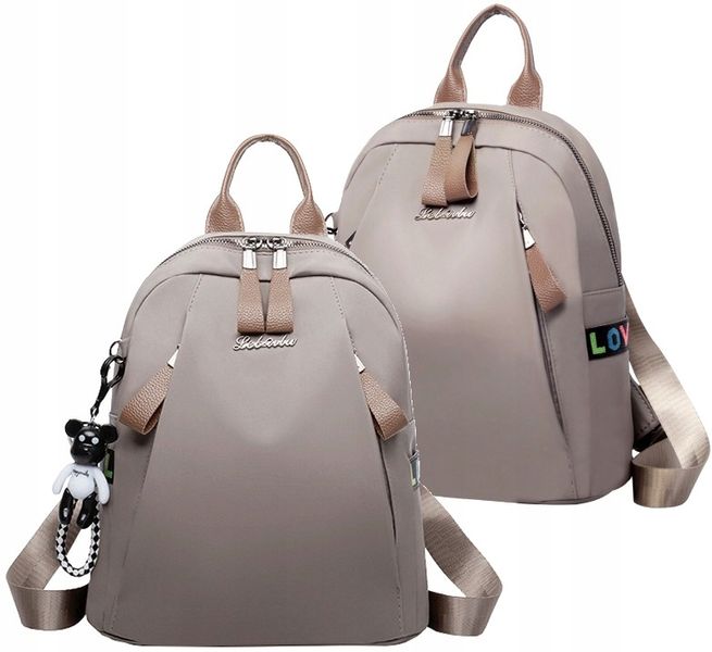 Wodoodporny Plecak elegancki miejski na ramię boho T42_Szary zdjęcie 3