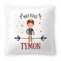 Poduszka Biała 40X40 Cm Dla Tymona Syna Dziecka Z Nadrukiem Ze Zdjęciem