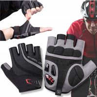 RĘKAWICZKI ROWEROWE MĘSKIE ŻELOWE RĘKAWICZKI BEZ PALCÓW NA ROWER KRÓTKIE L