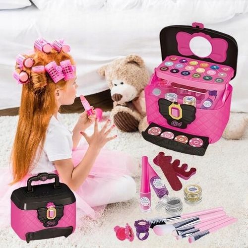 ZESTAW KOSMETYKÓW DO MAKIJAŻU I PAZNOKCI KUFEREK MAKE UP PREZENT DLA DZIECI na Arena.pl
