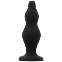 ohmama korek z silikonu medycznego 12 cm z przyssawką czarny
