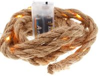 SZNUREK JUTOWY GRUBY Z LAMPKA 25SZT 2M LED GIRLANDA OLAJ