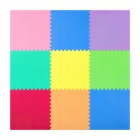 MATA PIANKOWA PUZZLE EDUKACYJNA KOLORY GRUBA 180x180cm RICOKIDS DLA DZIECI