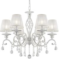 Żyrandol glamour Grace ARM247-06-G abażurowy kryształ biały