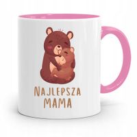 Kubek Różowy Prezent Dla Mamy Najlepsza Mama Z Nadrukiem Ze Zdjęciem