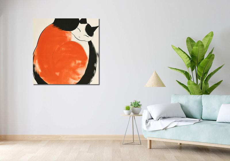 Obraz 90x90cm Yin i Yang Kotów zdjęcie 2
