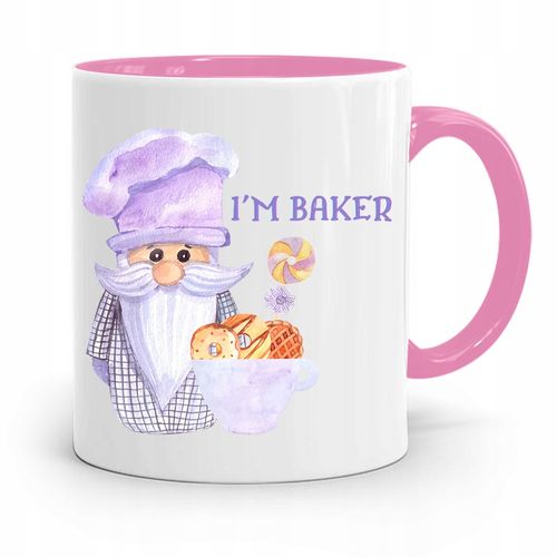 Kubek Różowy Dla Piekarza Im Baker Prezent Z Nadrukiem Ze Zdjęciem na Arena.pl
