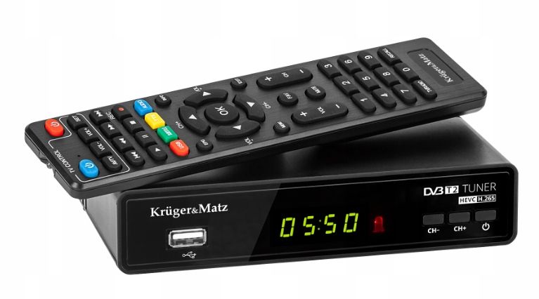 Tuner Dvb-T2 Krugermatz H.265 Hevc Dekoder Km0550C zdjęcie 1