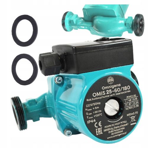 POMPA CYRKULACYJNA 3 BIEGOWA 25-60/180 SOLIDNA MOCNA WYDAJNA OMIS OMNIGENA na Arena.pl