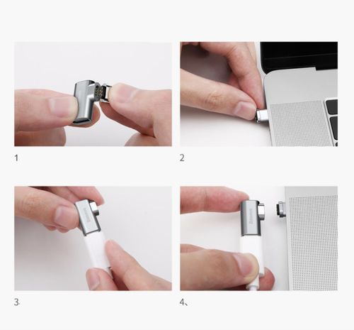 BASEUS | MAGNETYCZNY ADAPTER USB-C MACBOOK + KABEL na Arena.pl