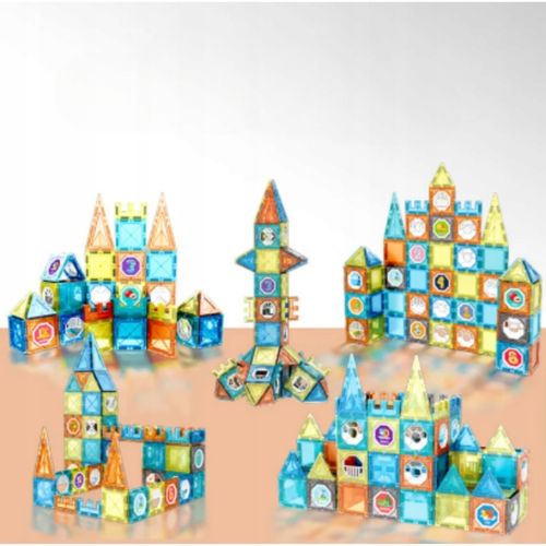 KLOCKI MAGNETYCZNE DLA DZIECKA 3D EDUKACYJNE DUŻE SMART TOR KULKOWY 138EL na Arena.pl