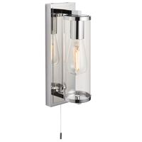 Kinkiet nad lustro L&-194074 Light& tuba z włącznikiem IP44 chrom