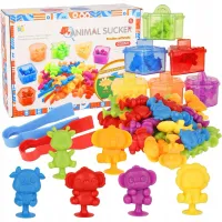 Zestaw Edukacyjny Nauka Liczenia Kolorów Zwierzątka Sortery Gra Montessori