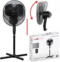 WENTYLATOR WIATRAK PODŁOGOWY STOJĄCY OBROTOWY MOCNY CICHY NAWIEW 40cm