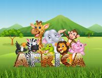 FOTOTAPETA dla dziecka AFRYKA ZWIERZĘTA ZOO ŻYRAFA