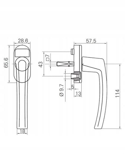 ROTO LINE klamka klamki OKIENNA do okien KOLORY na Arena.pl