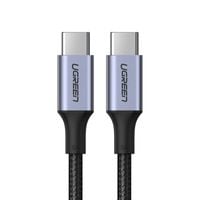 kabel przewód usb-c w oplocie 5a 480mb/s 0.5m czarno szary
