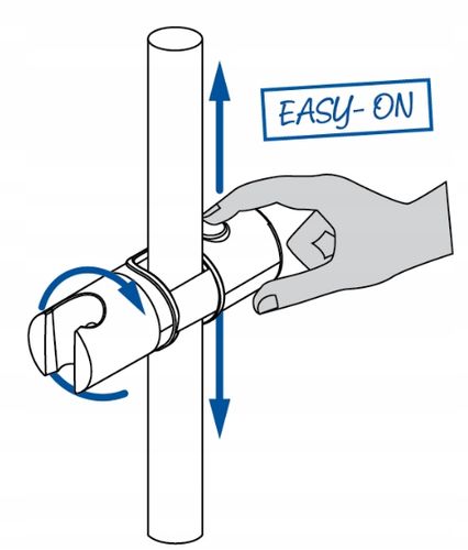 UCHWYT DO SŁUCHAWKI PRYSZNICOWEJ UNI NA DRĄŻEK FI 22,23,24,25 MM CHROM na Arena.pl