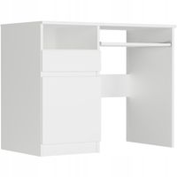 Meble biurko komputerowe stolik 96cm białe lewe N-35L