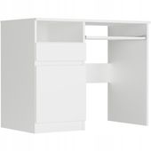 Meble biurko komputerowe stolik 96cm białe lewe N-35L