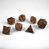 Antique Copper Set | 3 cm | Metal | Zestaw Siedmiu Kości | Necro Dragon