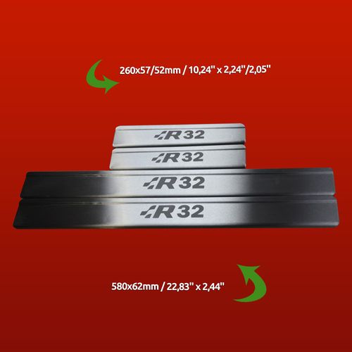 Listwa progowa VOLKSWAGEN GOLF MK4 R32 Stal nierdzewna 304 mat 4szt na Arena.pl