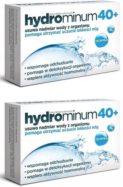 2x HYDROMINUM 40+ 30 tabletek WSPOMAGA ODCHUDZANIE zdjęcie 1