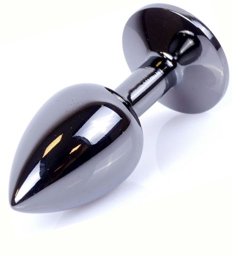 Czarny plug z srebrnym kryształkiem na Arena.pl