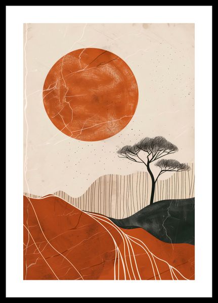 Plakat 30x45cm Afrykański Zachód Słońca zdjęcie 3