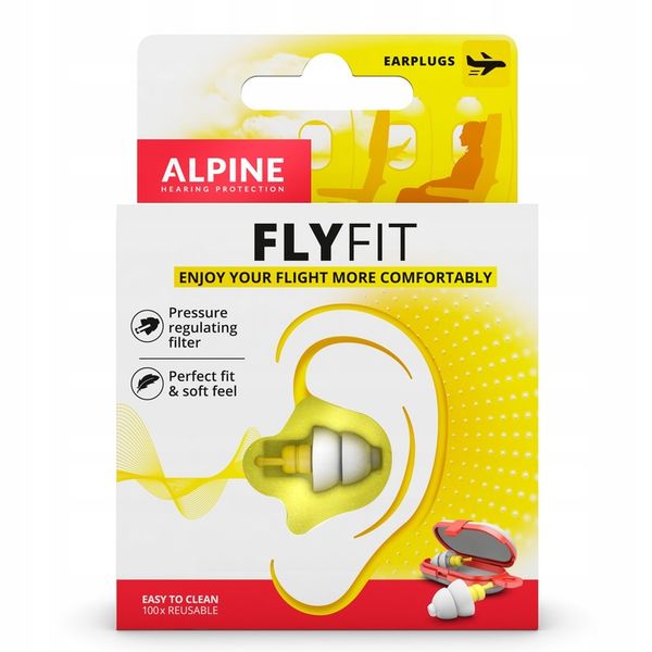 Zatyczki do uszu, do samolotu, , zmiany ciśnienia, ALPINE FlyFit, zdjęcie 1