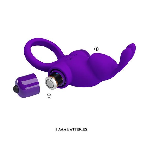 PRETTY LOVE - VIBRANT PENIS RING I Purple zdjęcie 7