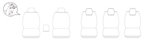 Pokrowce na fotele szyte na miarę do VW Sharan II - 5-osobowy od 2010r na Arena.pl